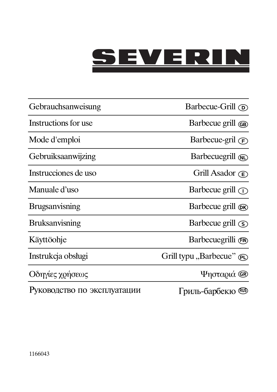 Severin PG 2780 User Manual