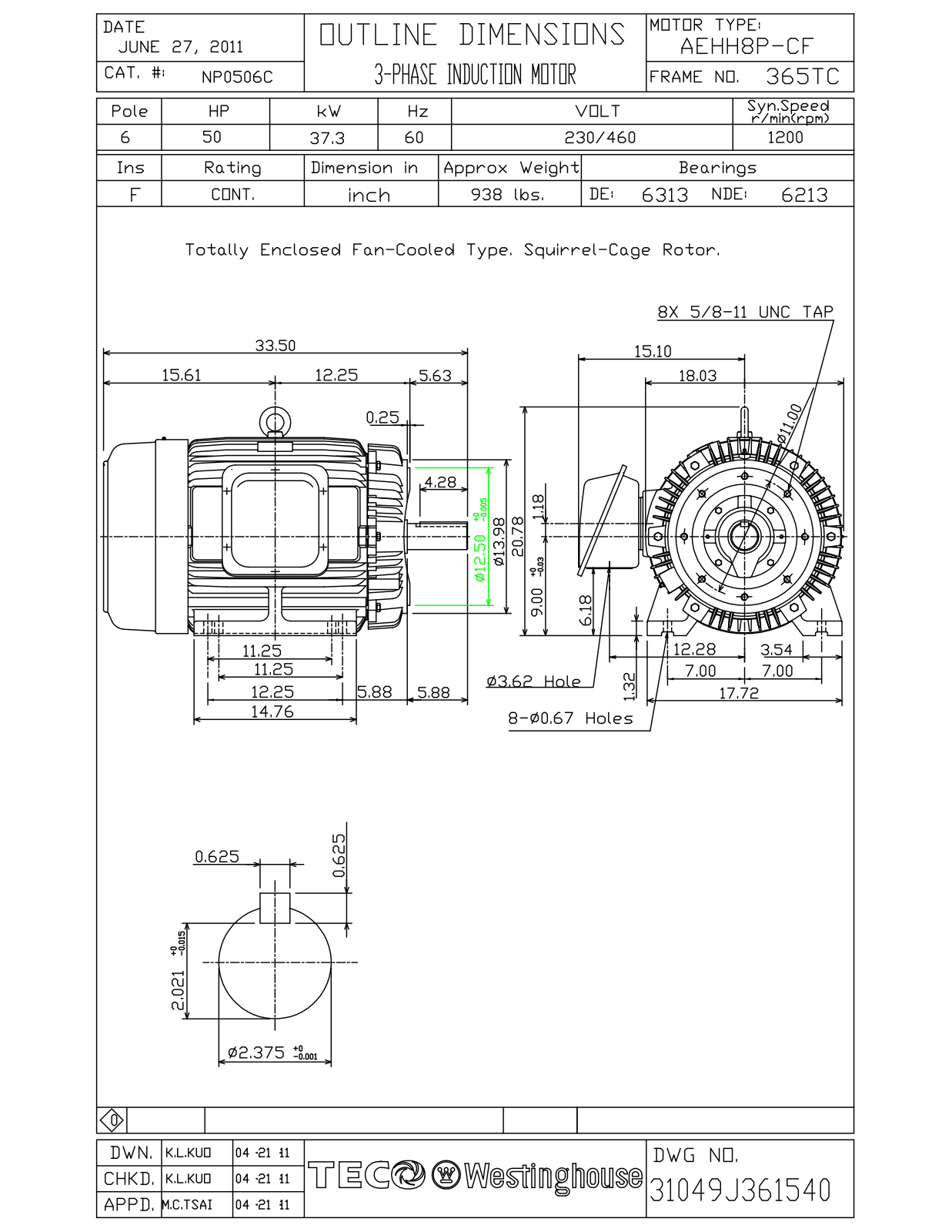 Teco NP0506C Reference Drawing