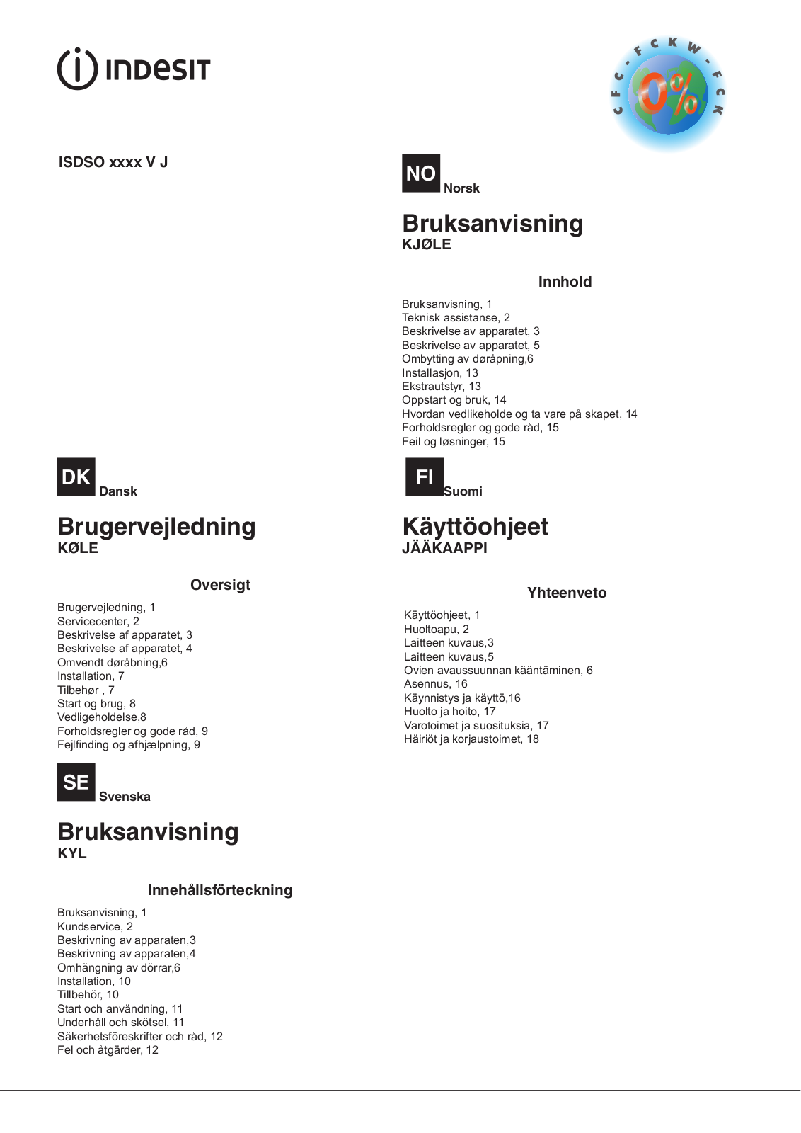 INDESIT ISDSO 1721 V J User Manual