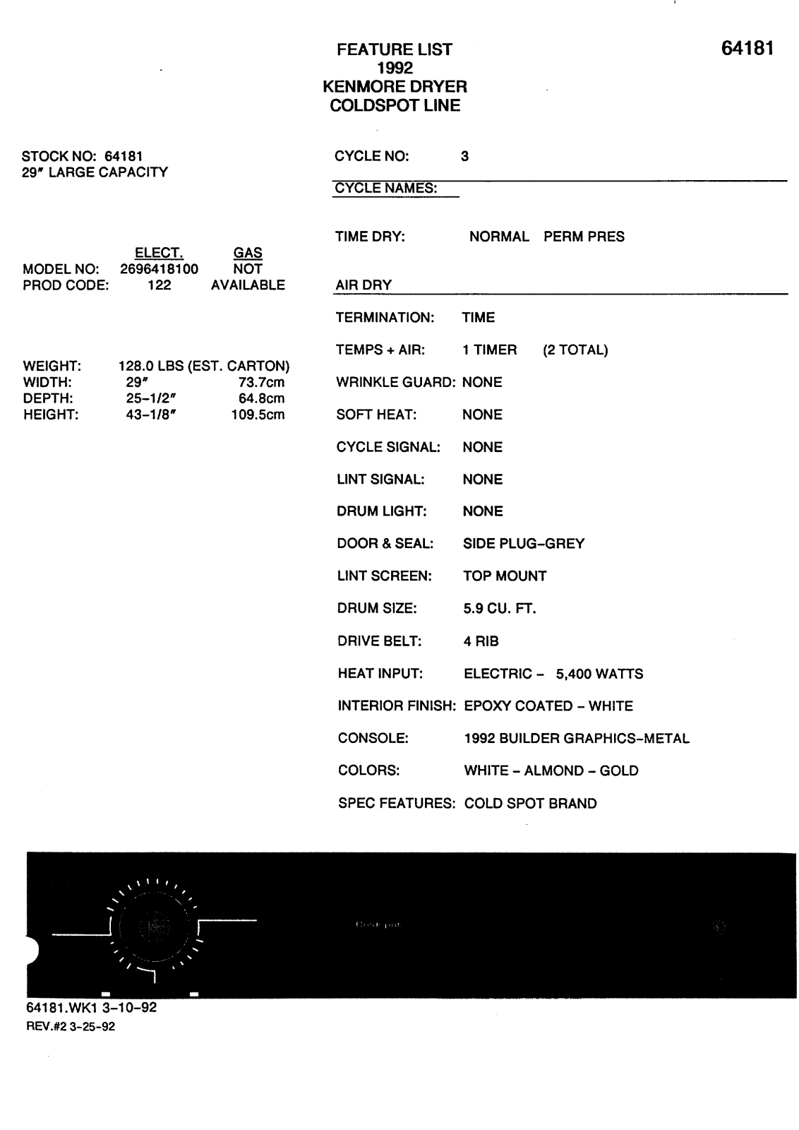 Kenmore 11096418800, 11096418100 Owner’s Manual