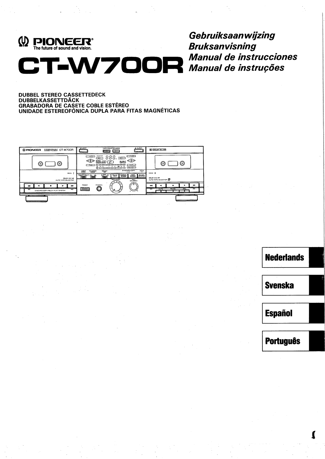 Pioneer CT-W700R User Manual