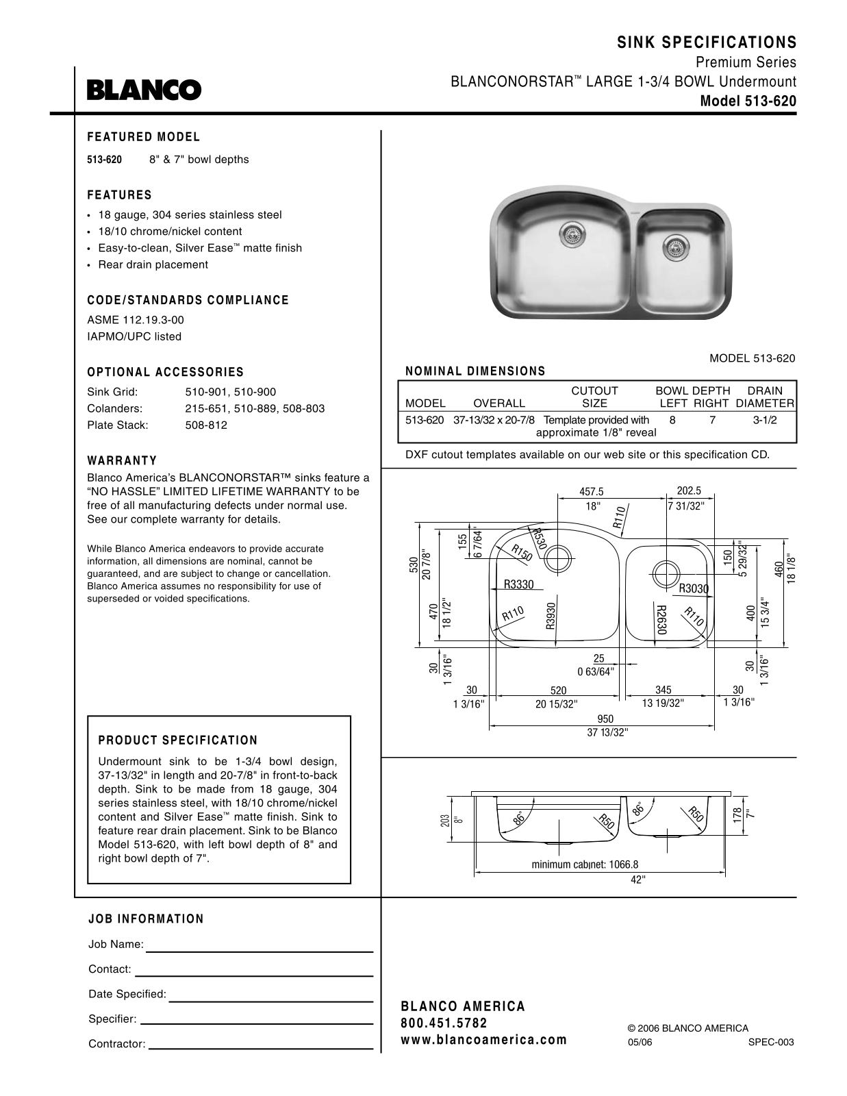 Blanco 513-620 User Manual