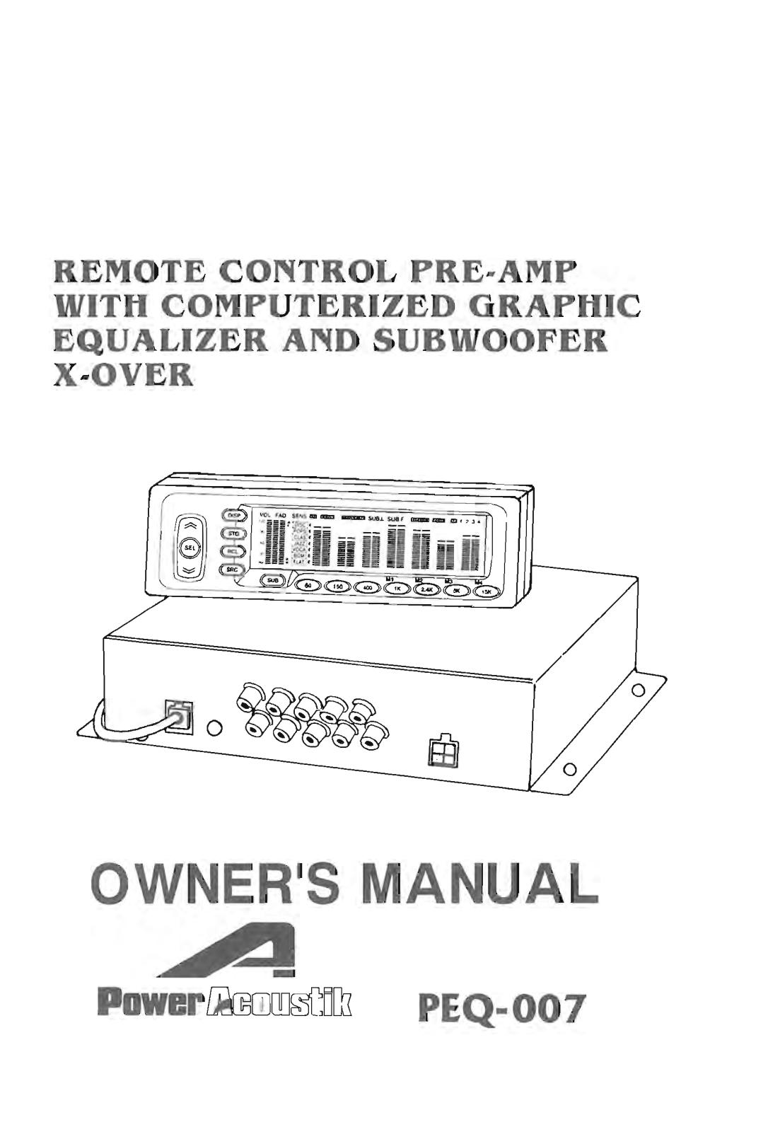 Power Acoustik PEQ-007 User Manual