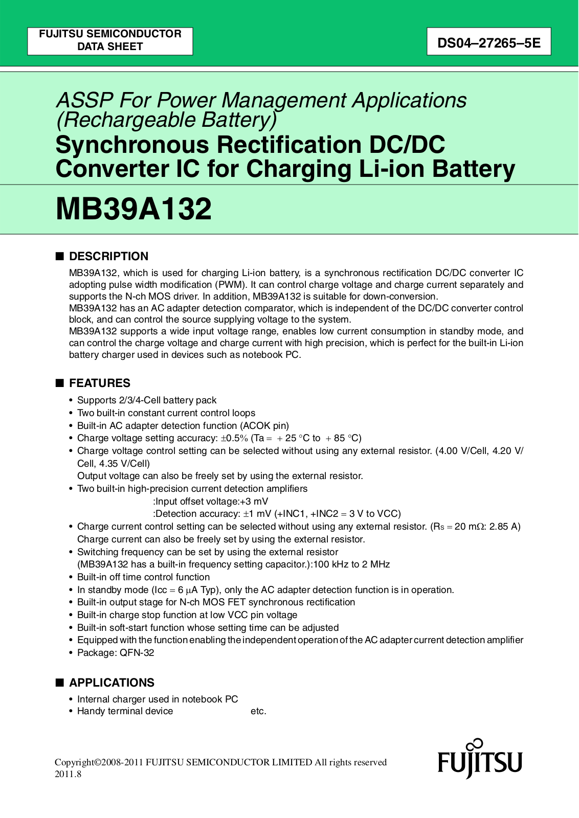 FUJITSU MB39A132 Schematics