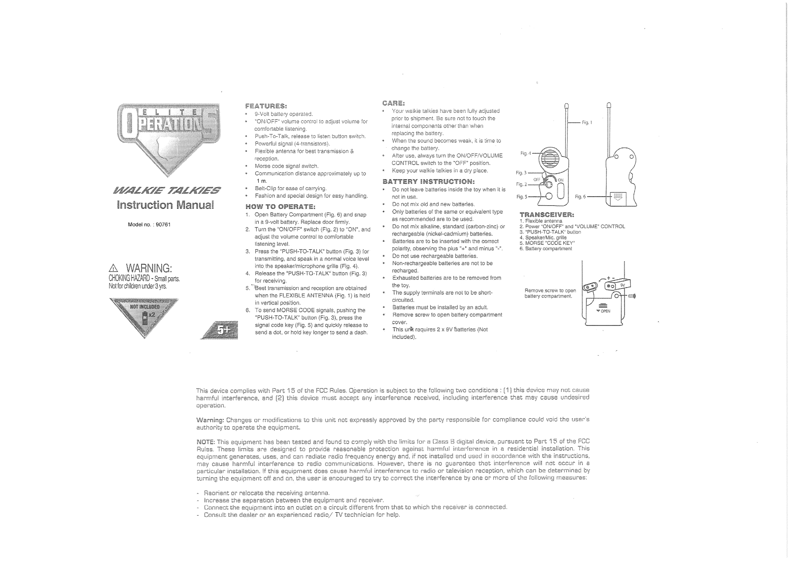 Manley Toys 90761 User Manual