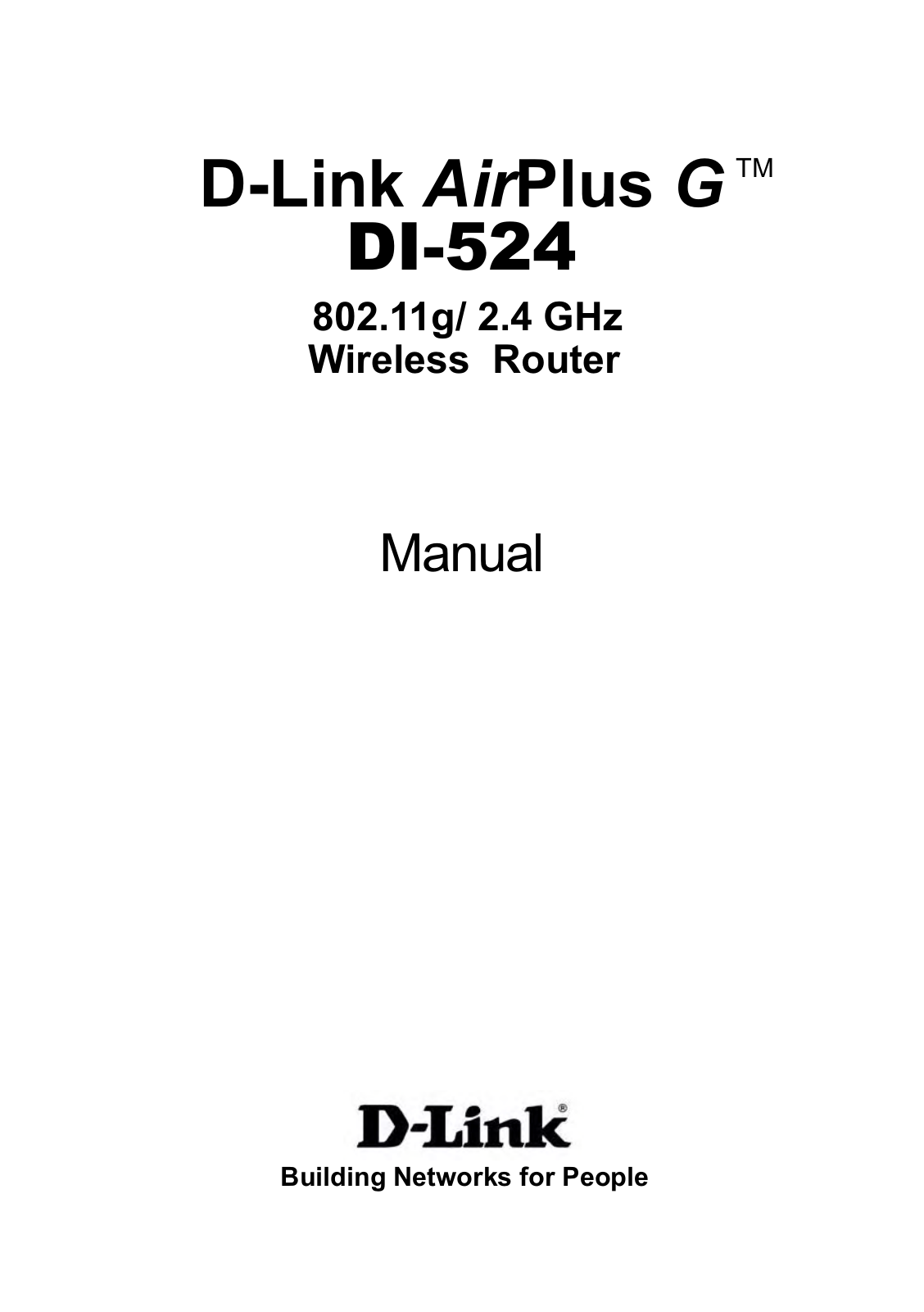 D Link DI524G User Manual