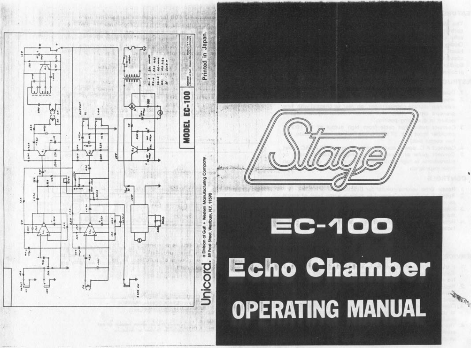 Univox ec 100 schematic