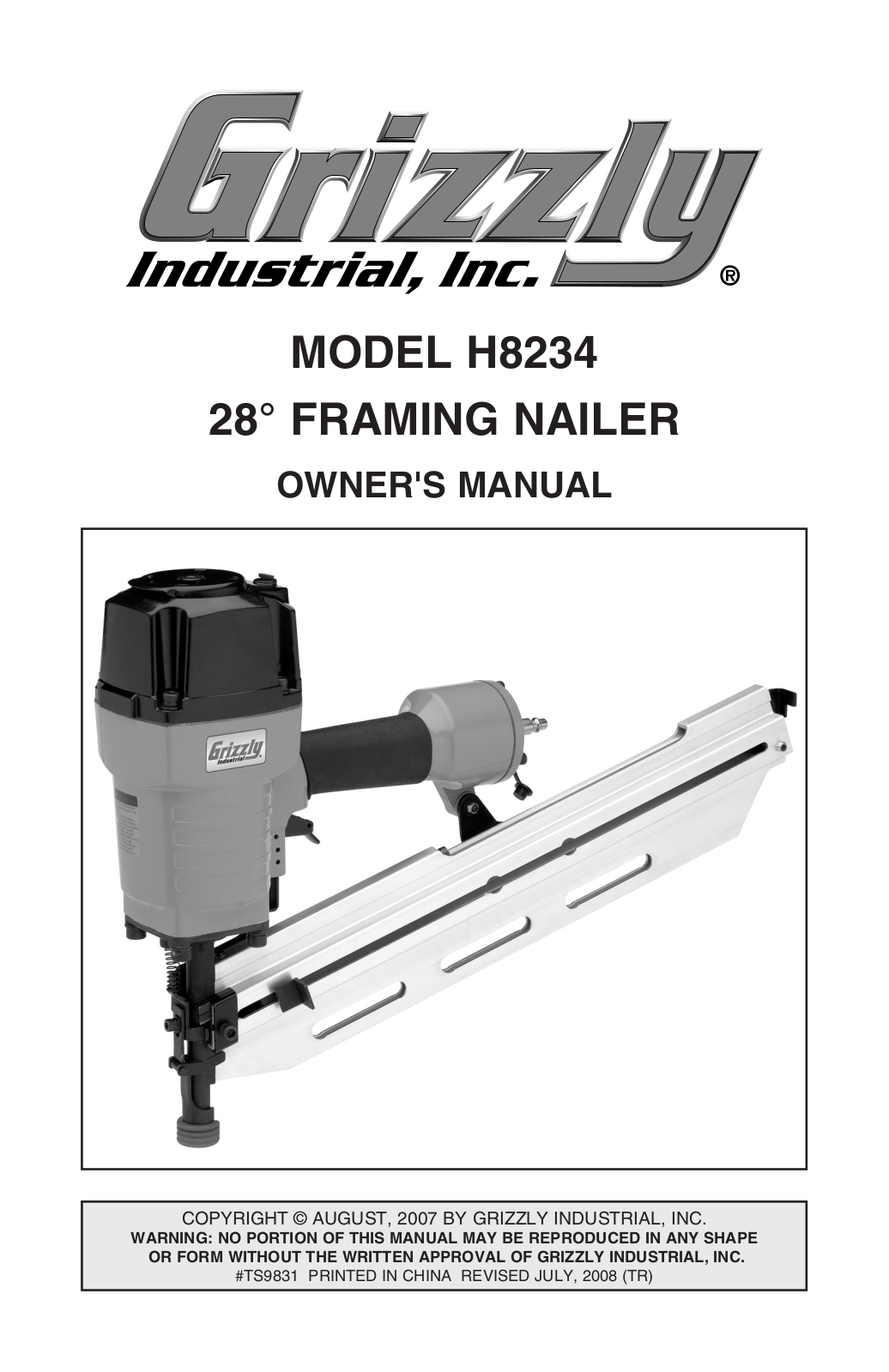 Grizzly h8234 User Manual