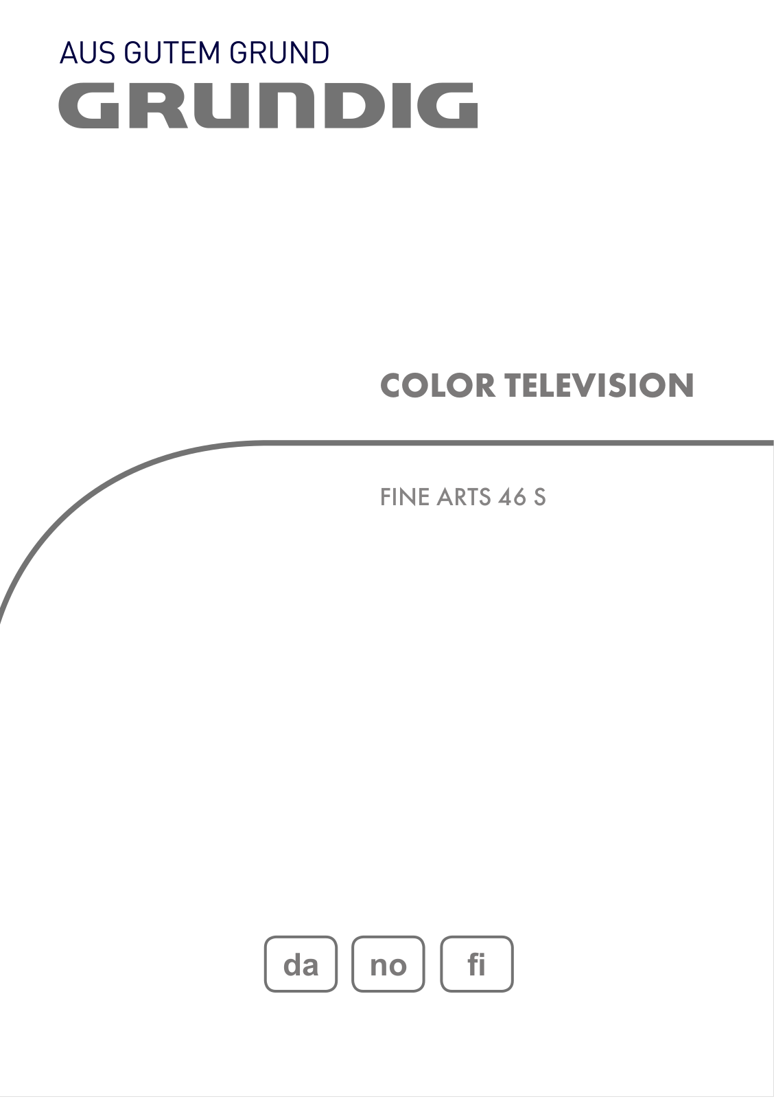 Grundig FINE ARTS 46 User Manual