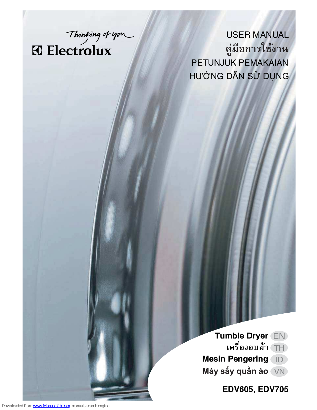 Electrolux EDV605, EDV705 User Manual - ManualMachine.com