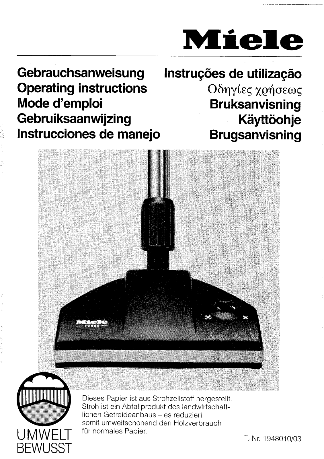 Miele S 022 User manual