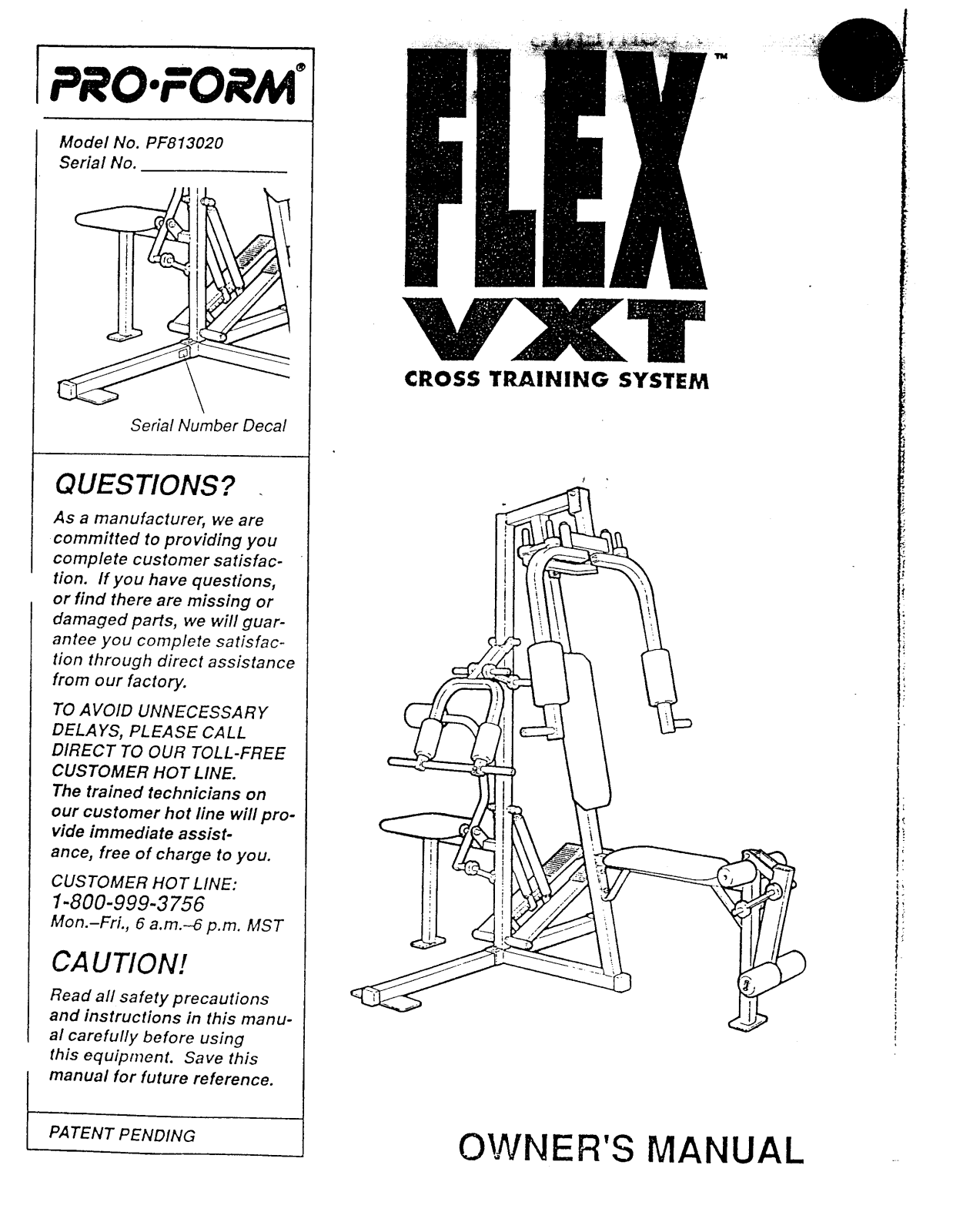 ProForm PF813020 User Manual