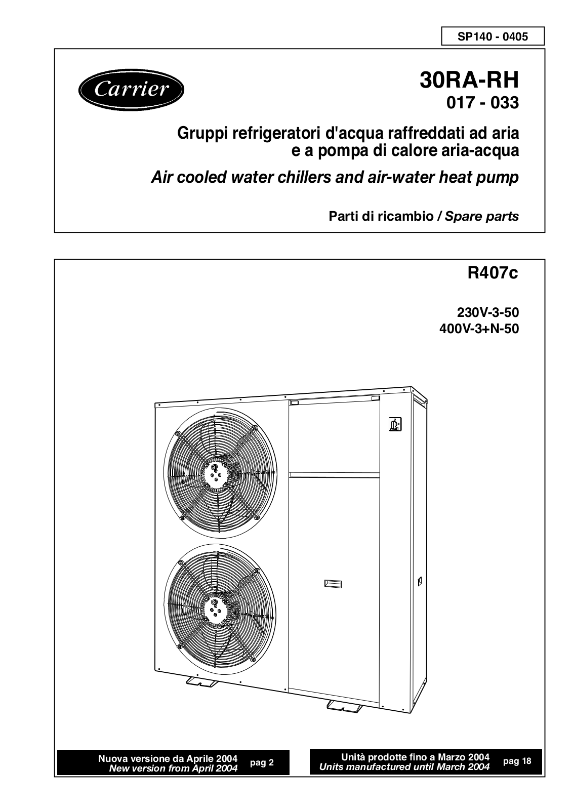 Carrier 1DS140D5 User Manual