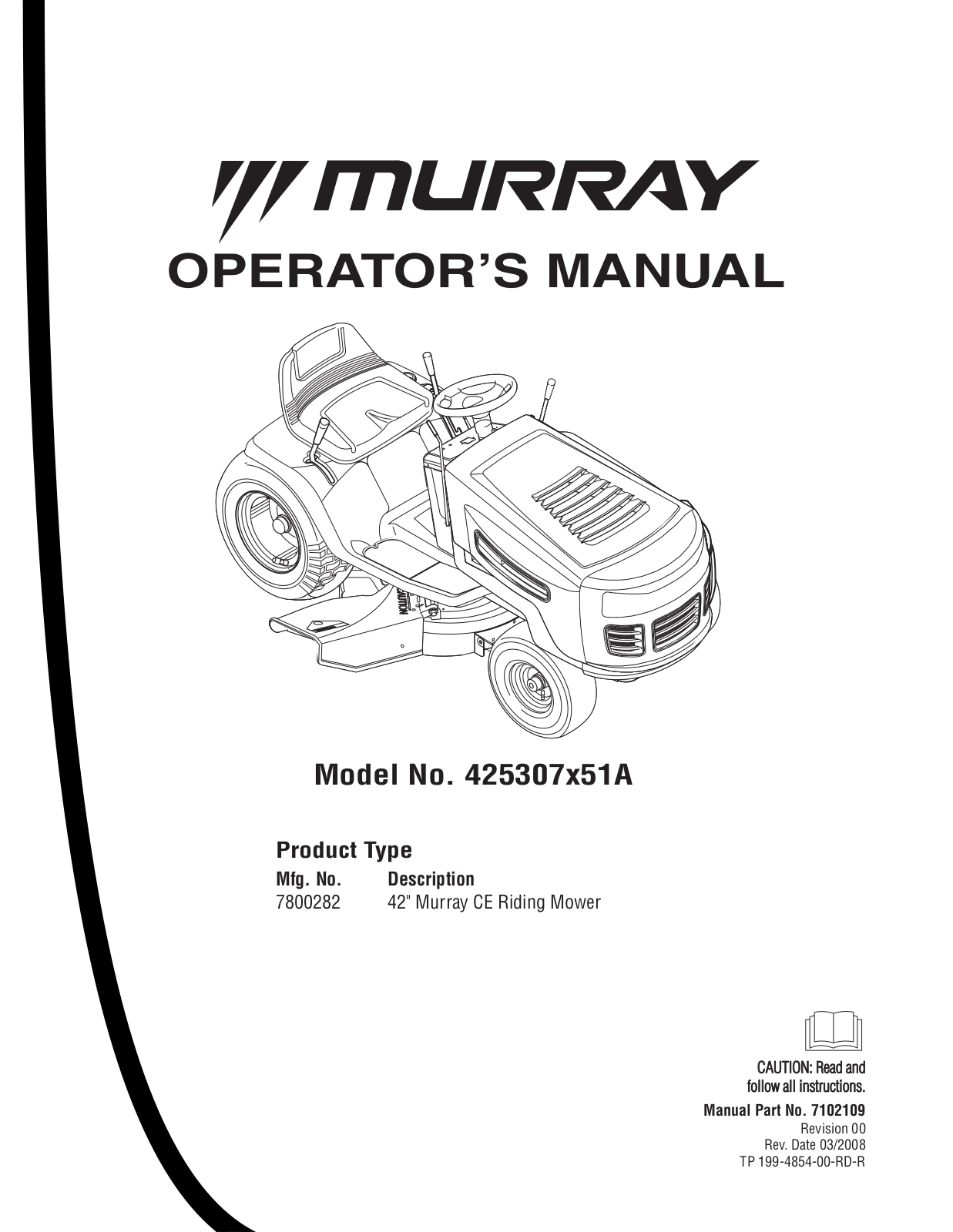 MURRAY 425618X51 User Manual