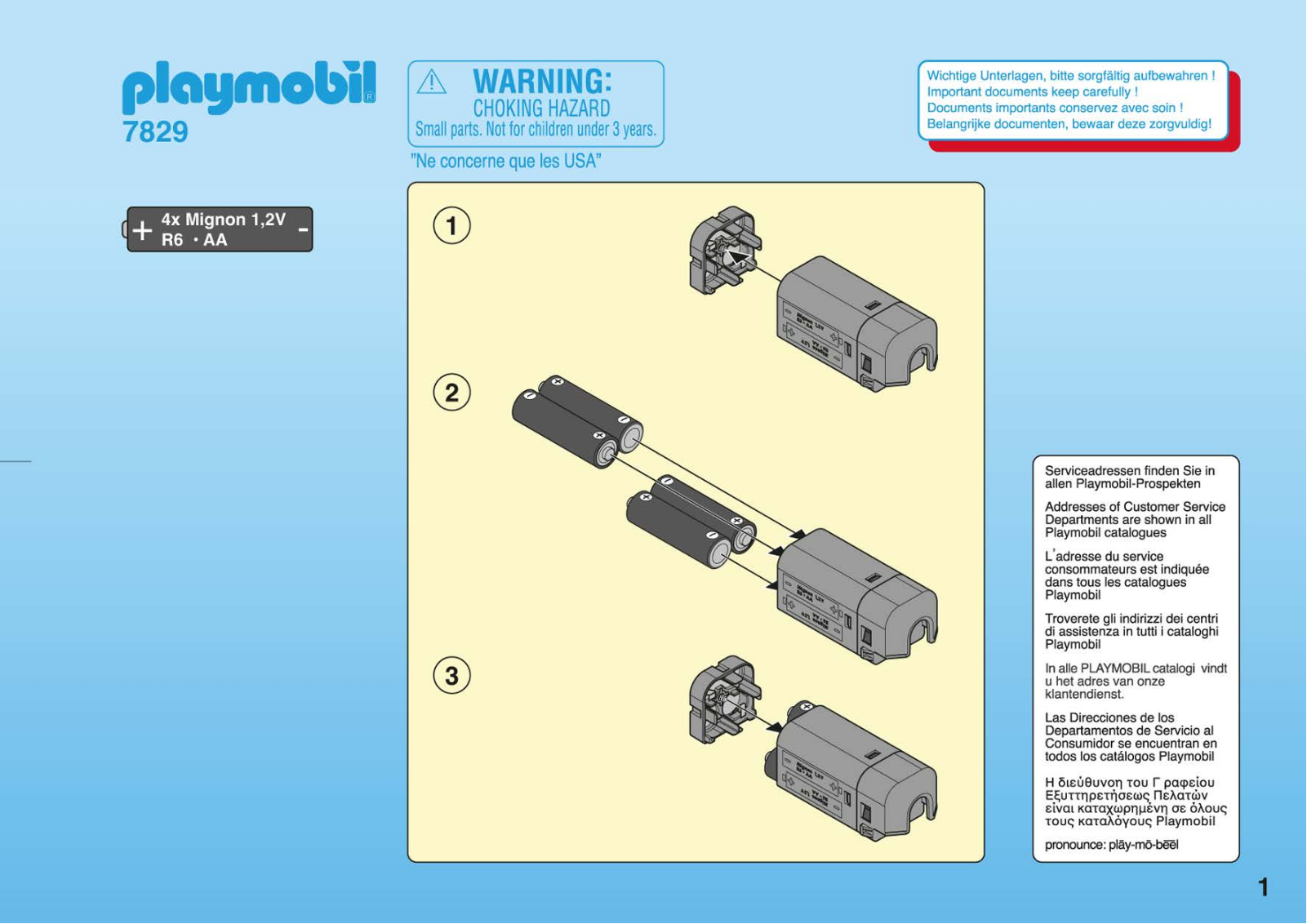 Playmobil 7829 Instructions