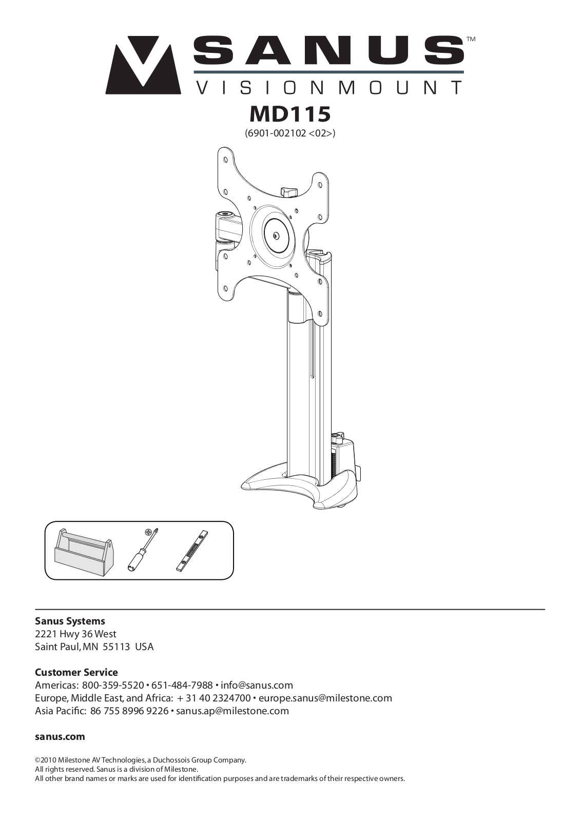 Sanus Systems MD115 User Manual