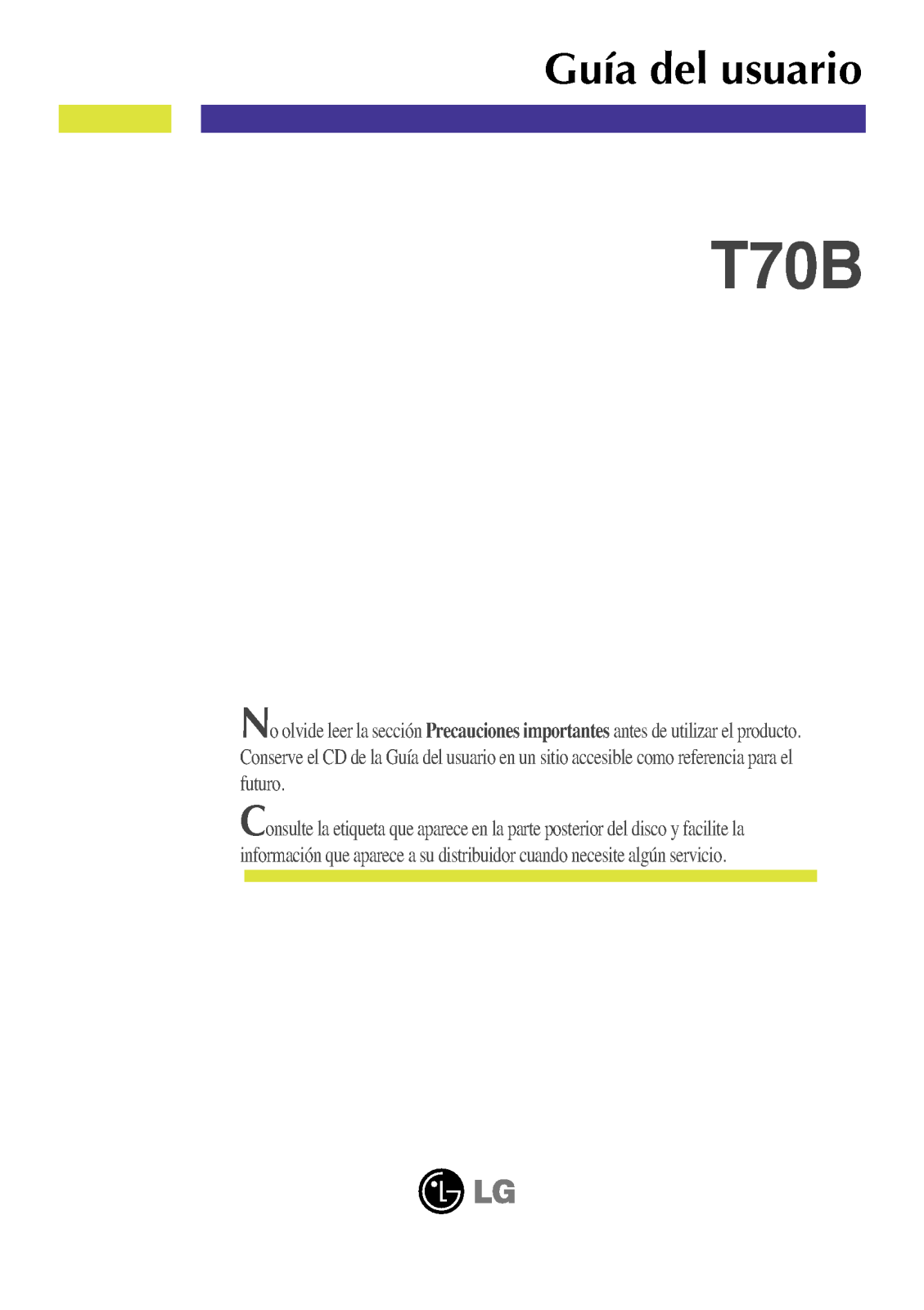 Lg T70B User Manual