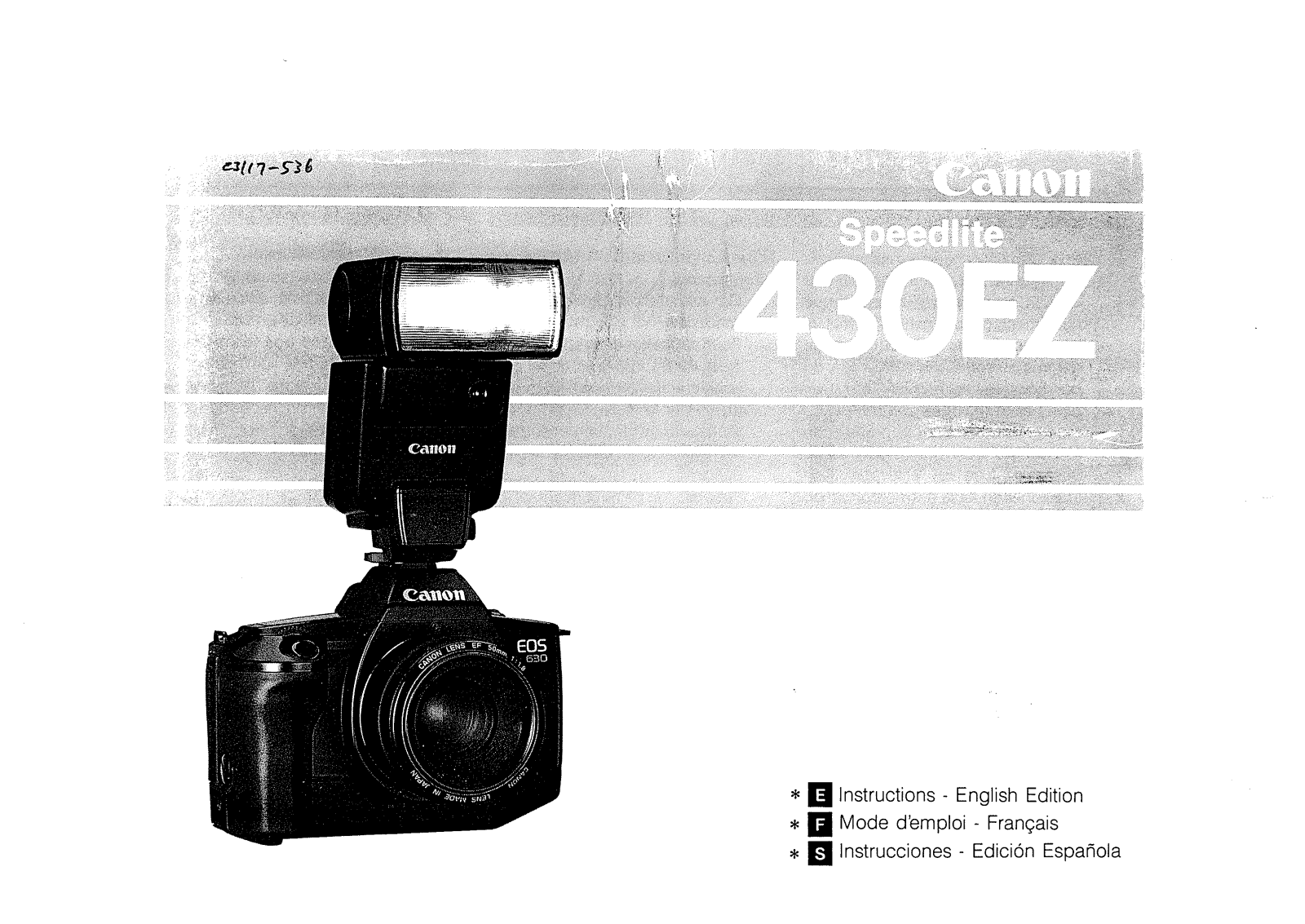 Canon 430 EZ User Manual