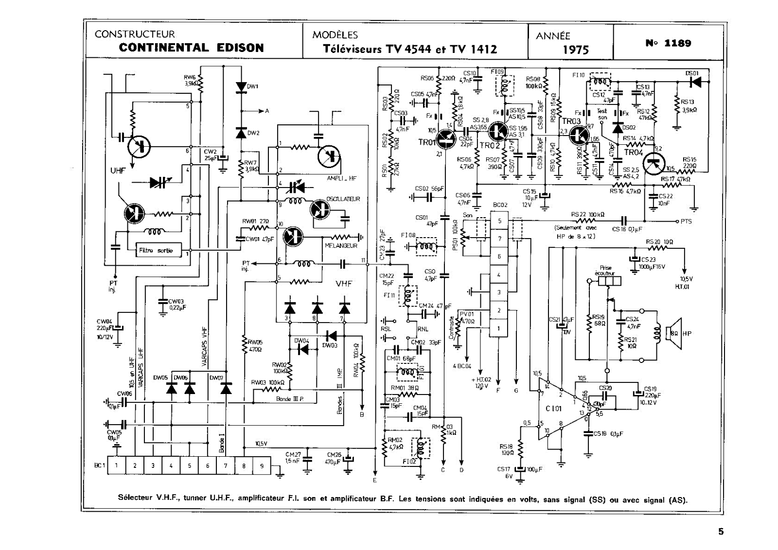 Continental Edison TV-4544 Service Manual