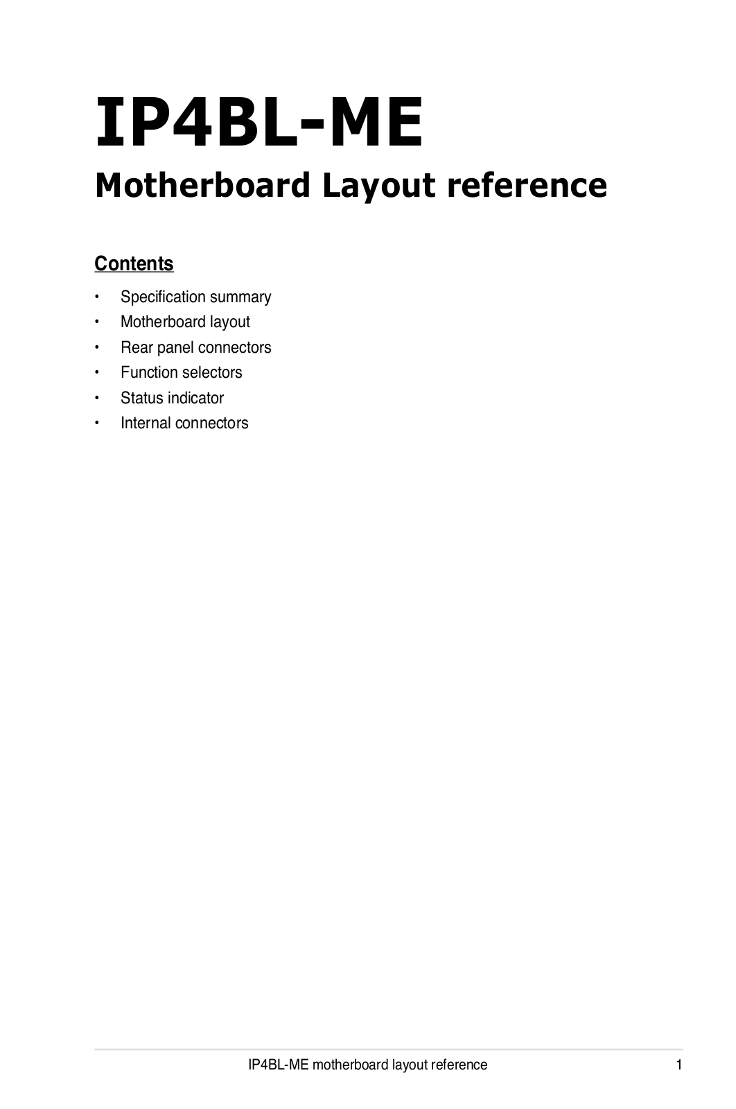 Pegatron IP4BL-ME User Manual