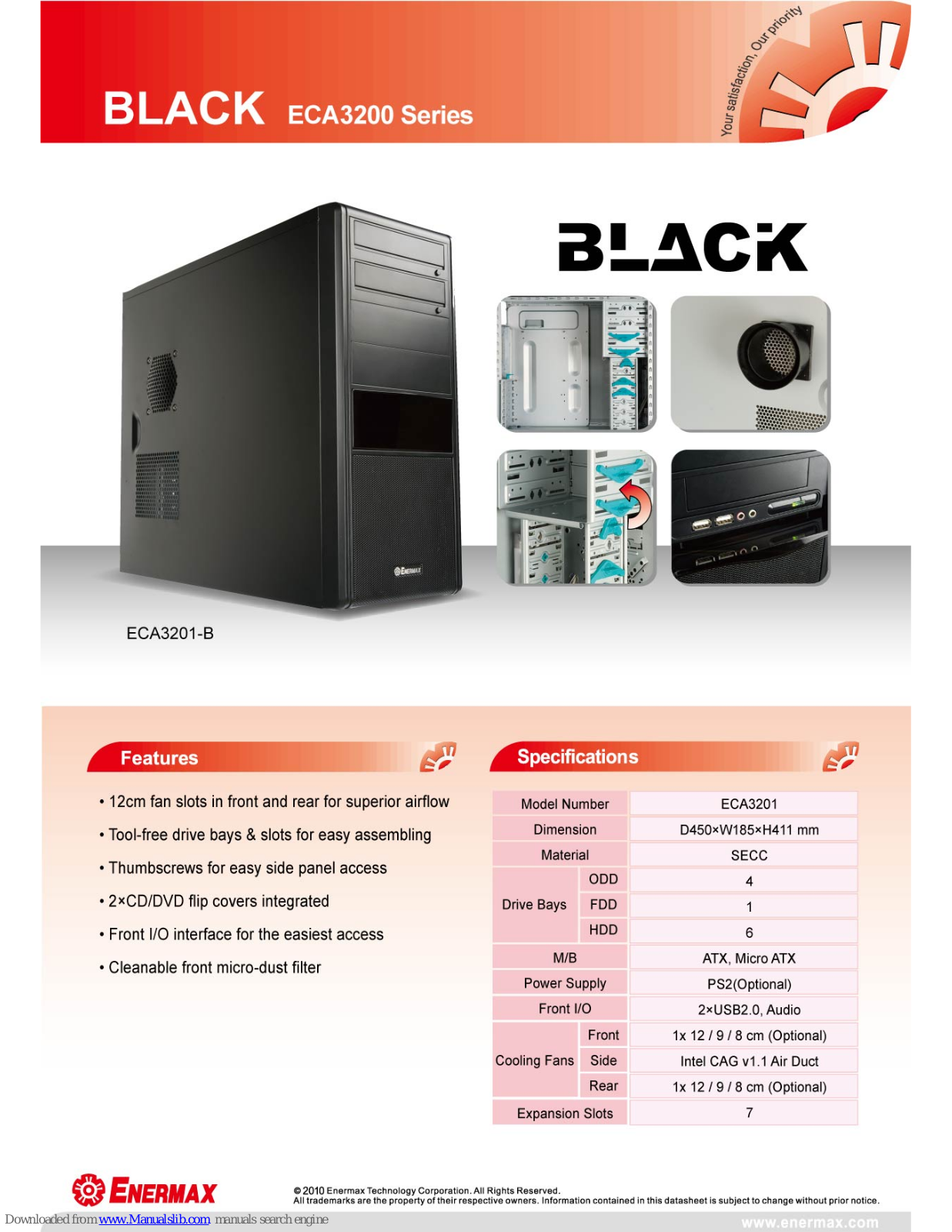 ENERMAX BLACK, ECA3200, BLACK ECA3201 Datasheet