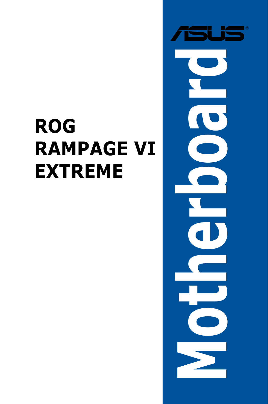Asus ROG Rampage VI Extreme User Manual