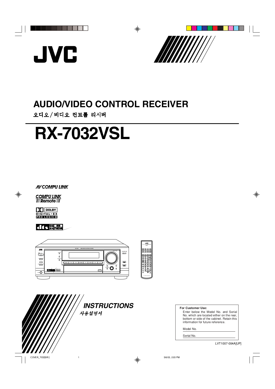 JVC RX-7032VSL User Manual
