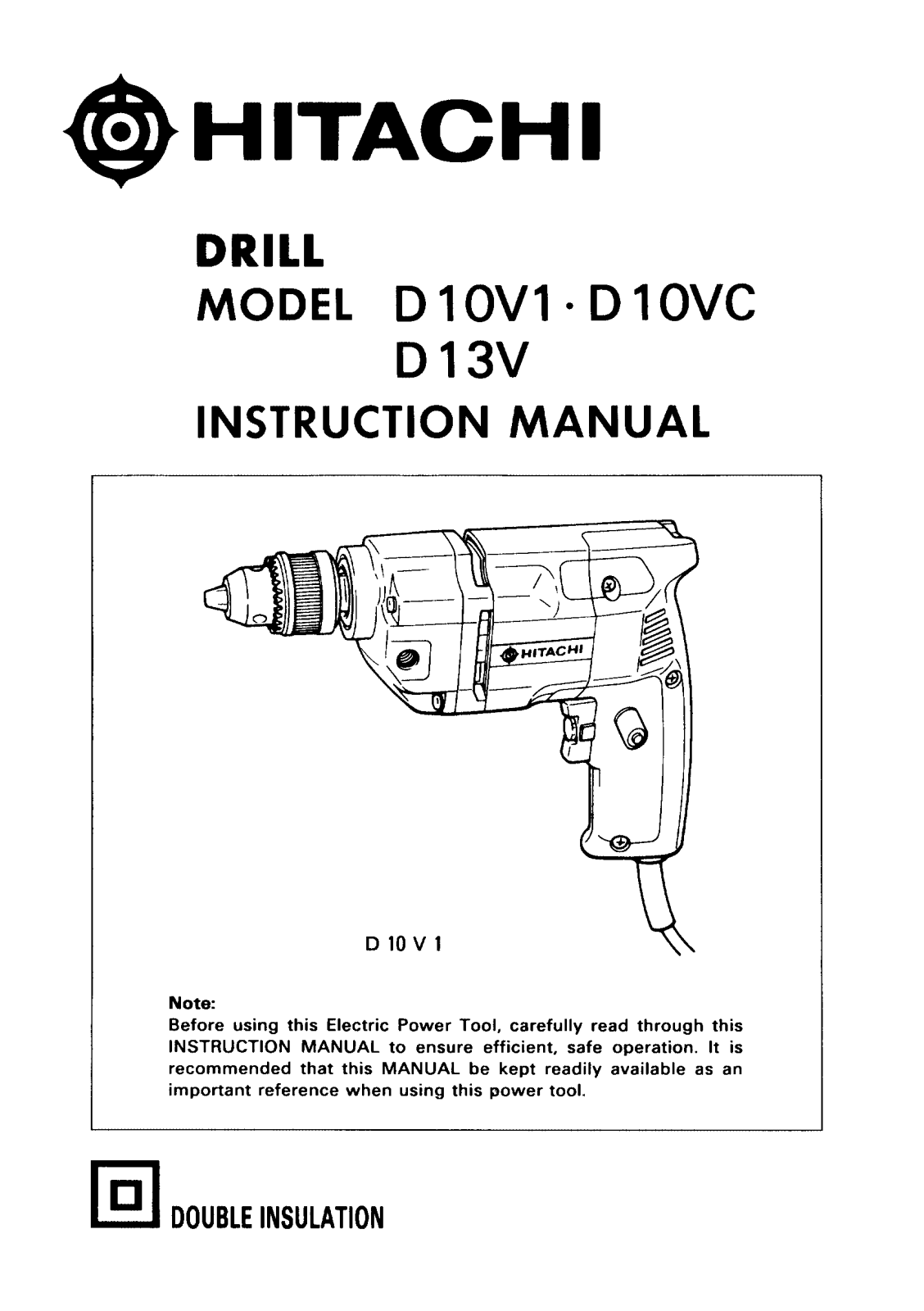 Hitachi D10V1 User Manual