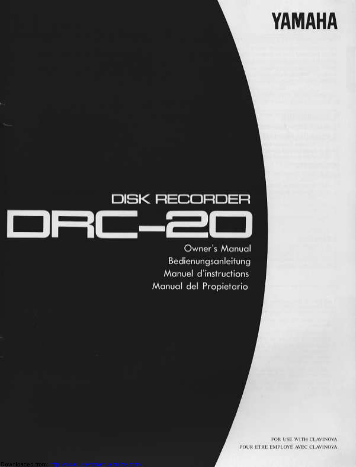 Yamaha Audio DRC-20 User Manual