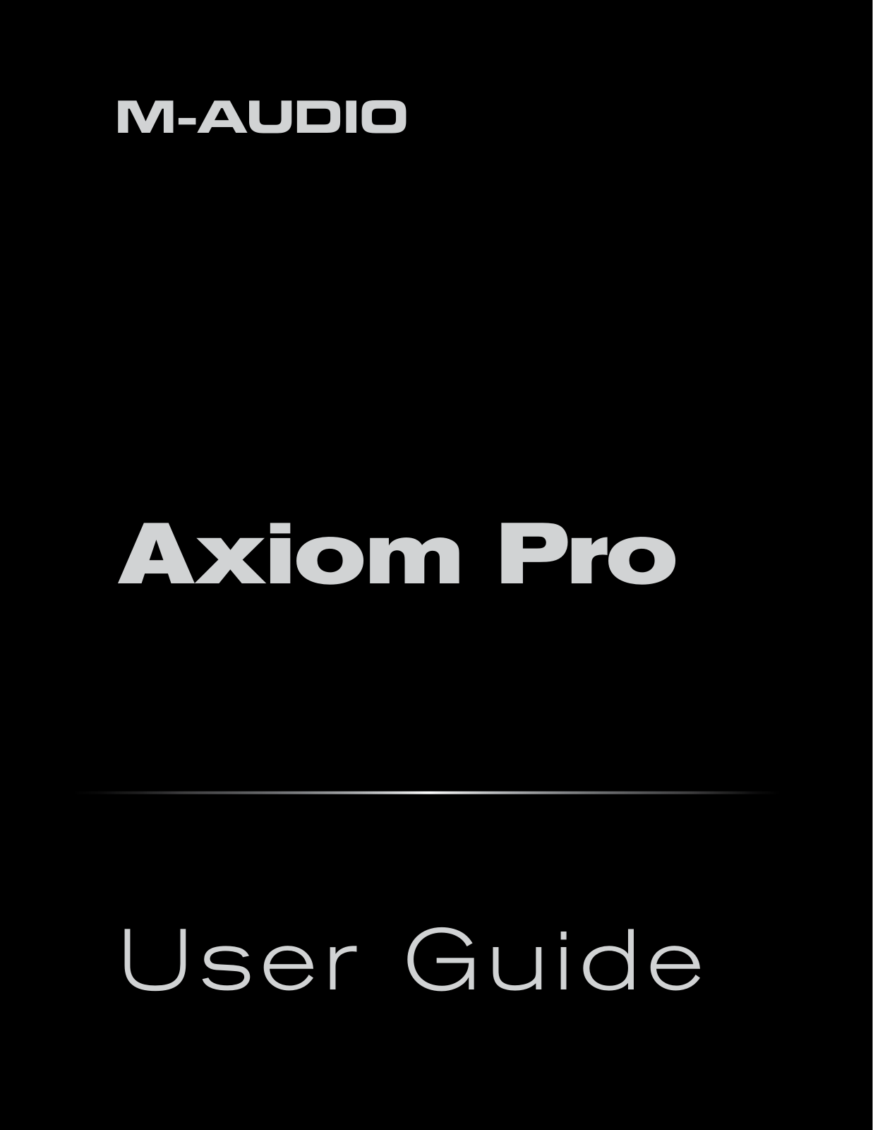 M-audio Axiom PRO 49, Axiom PRO 25 User Manual