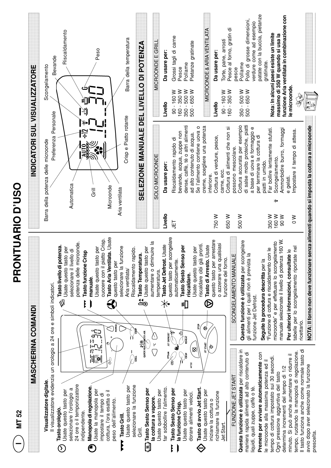 Whirlpool MT 52 / WHITE INSTRUCTION FOR USE