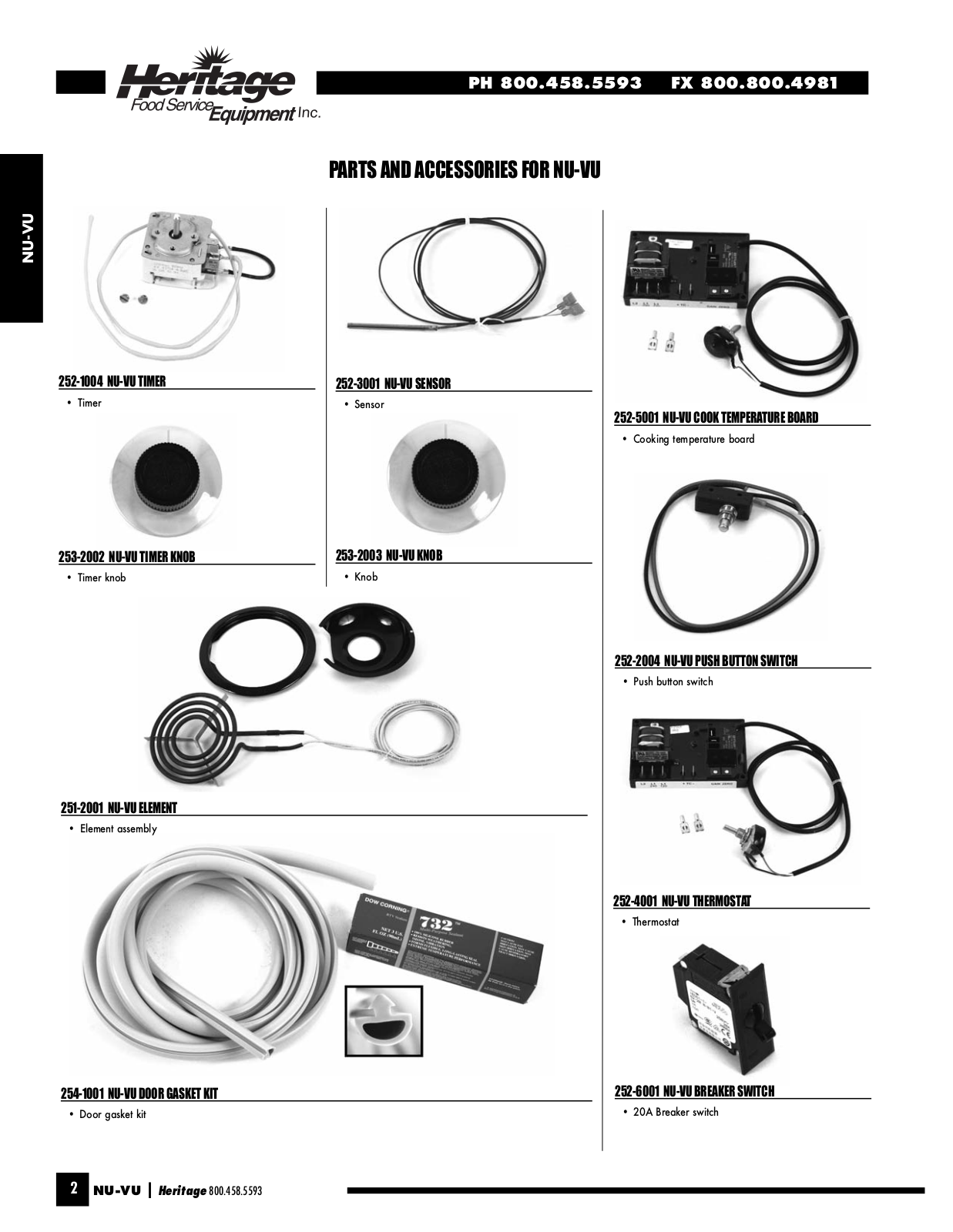 Nu-Vu 251-1005 User Manual