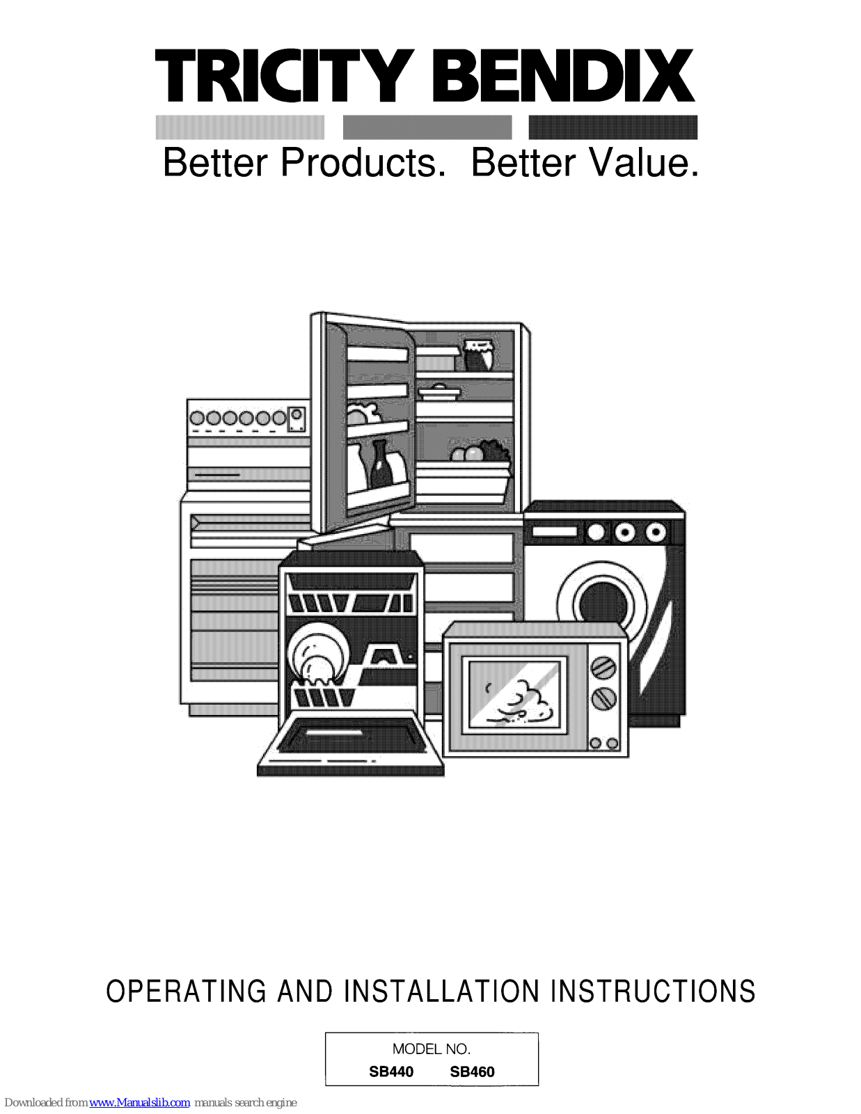 Tricity Bendix SB440, SB460 Operating And Installation Manual