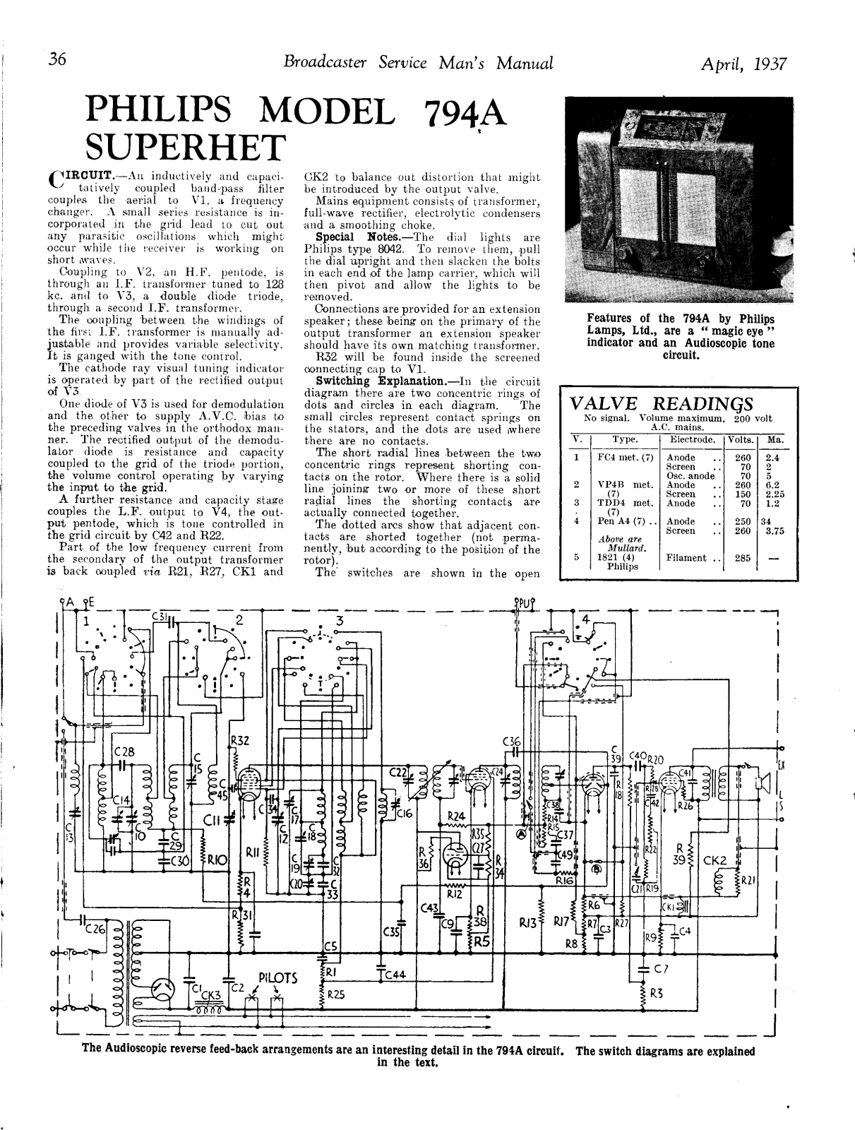 Philips 794-A Service Manual