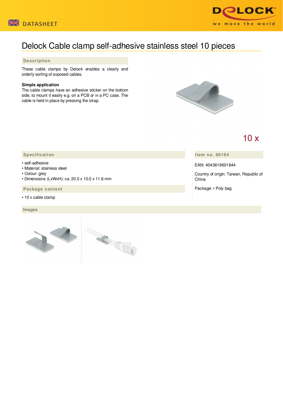 DELOCK 60184 Datasheet - ManualMachine.com