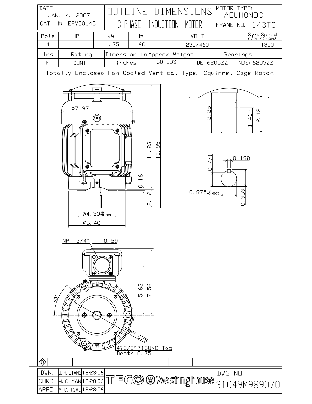 Teco EPV0014C Reference Drawing