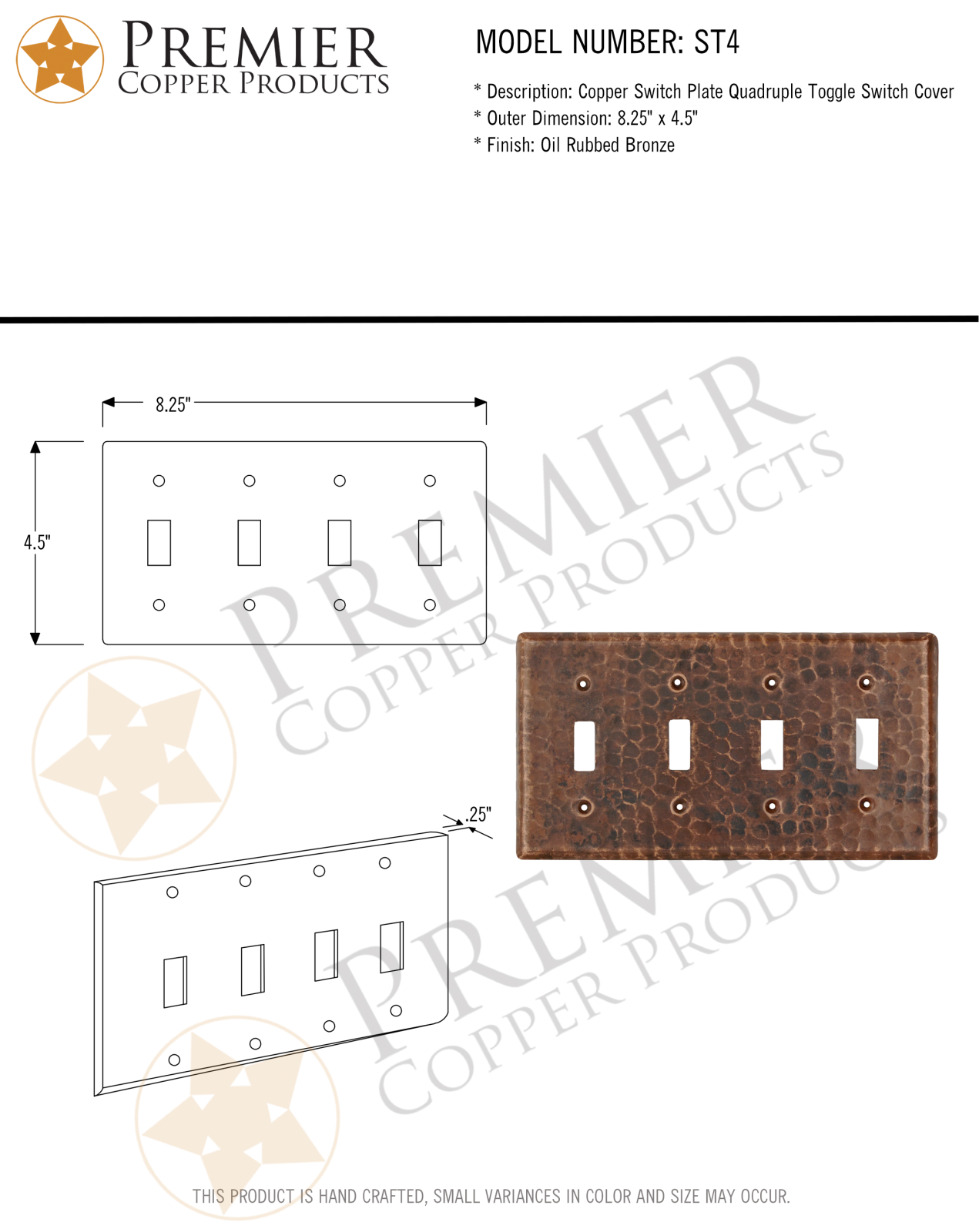 Premier Copper Products IER1166 Specifications - ManualMachine.com