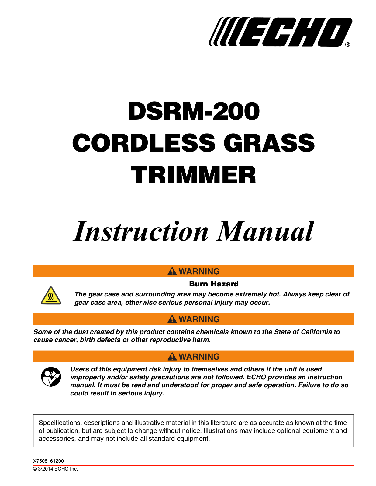 Echo DSRM-200 User Manual