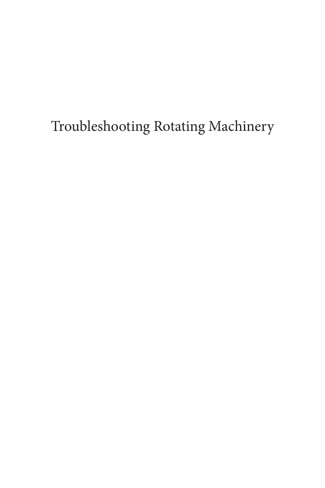 WILEY Rotating Machinery Troubleshooting