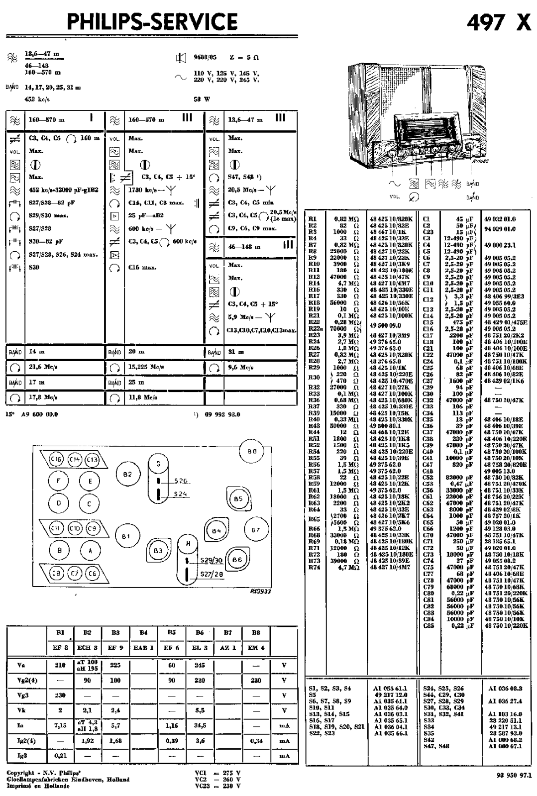 Philips 497-X Service Manual