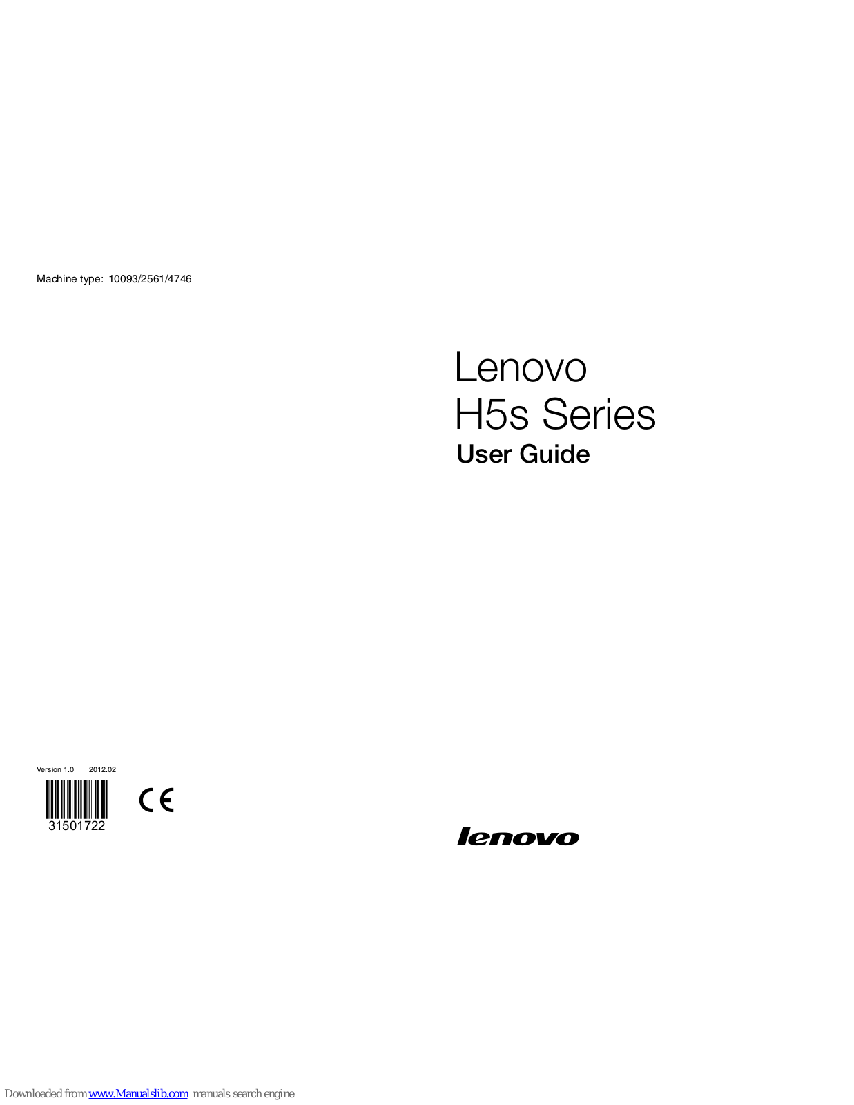 Lenovo 25611LU, 25611SU, 25612JU, H5s Series User Manual