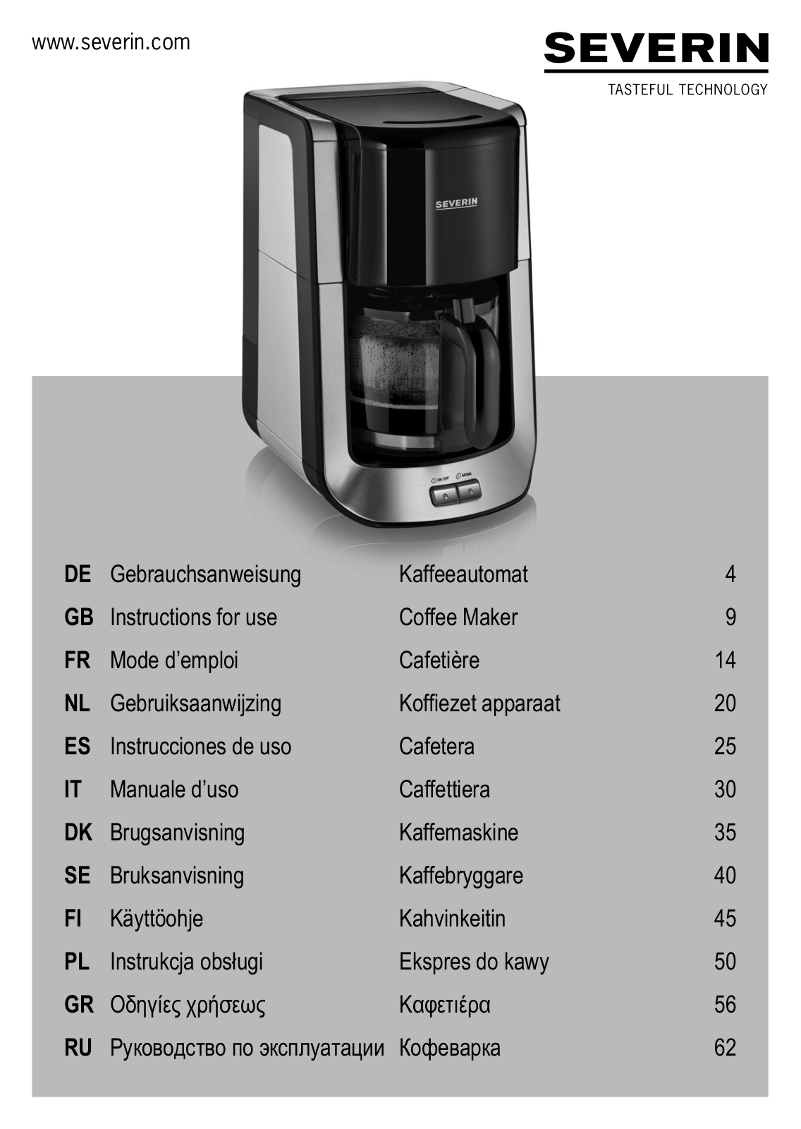 Severin KA 4462 User Manual