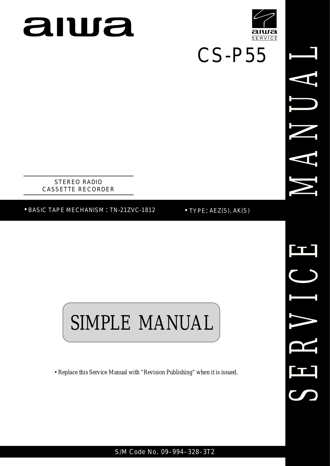 Aiwa CS-P55 Service Manual