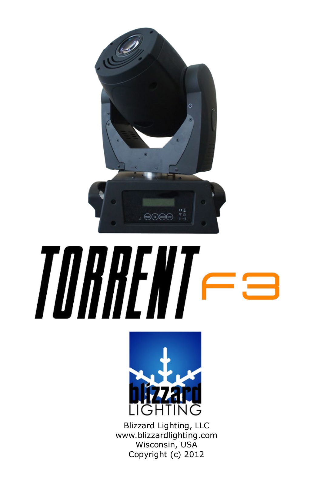 Blizzard Lighting F3 Torrent User Manual