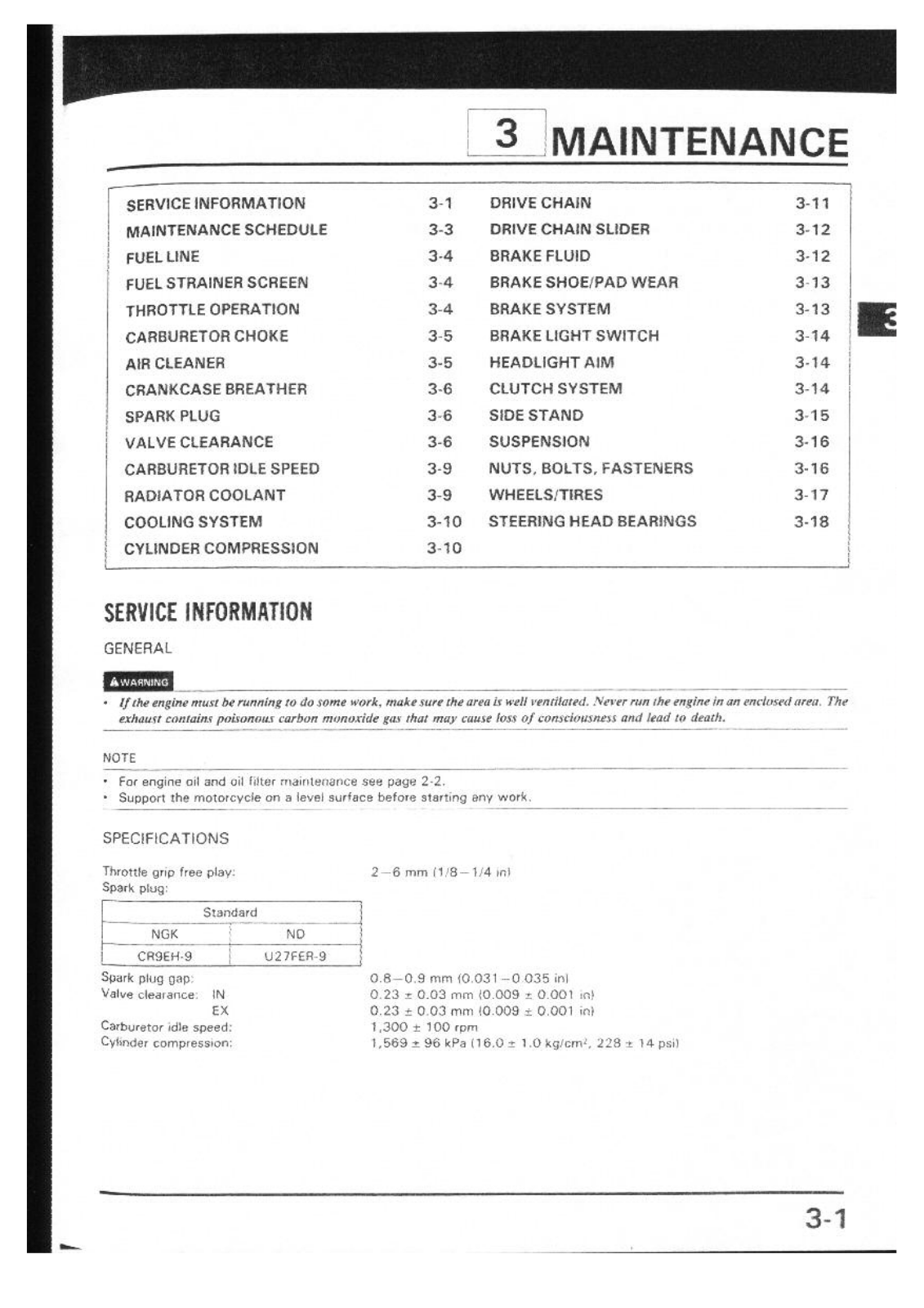 Honda NX 250 Service Manual 03