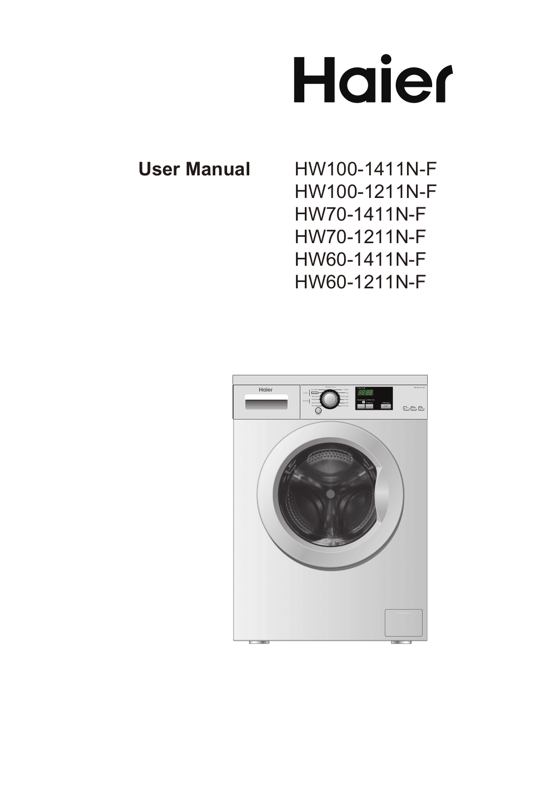 Haier HW60-1411N, HW100-1211N-F, HW100-14829, HW100-B14636, HW100-BD14756 User Manual