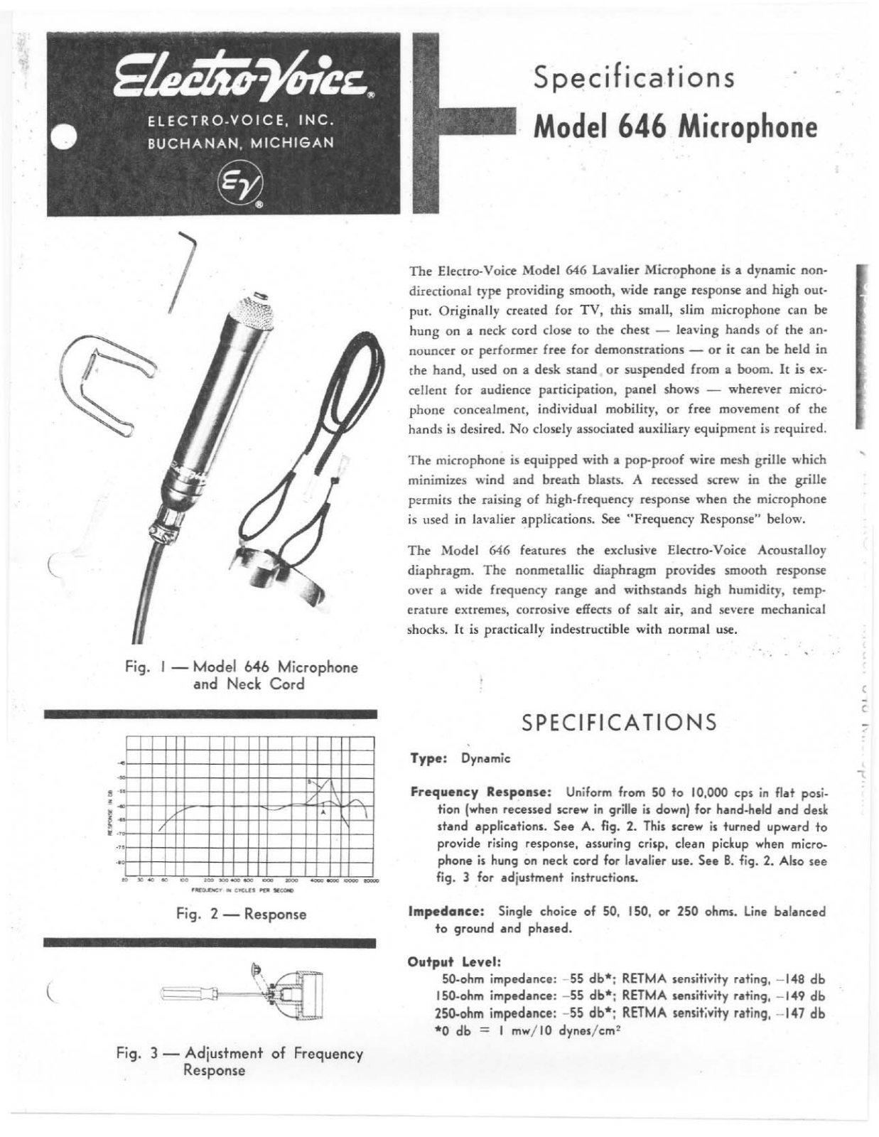 Electro-voice 646 DATASHEET