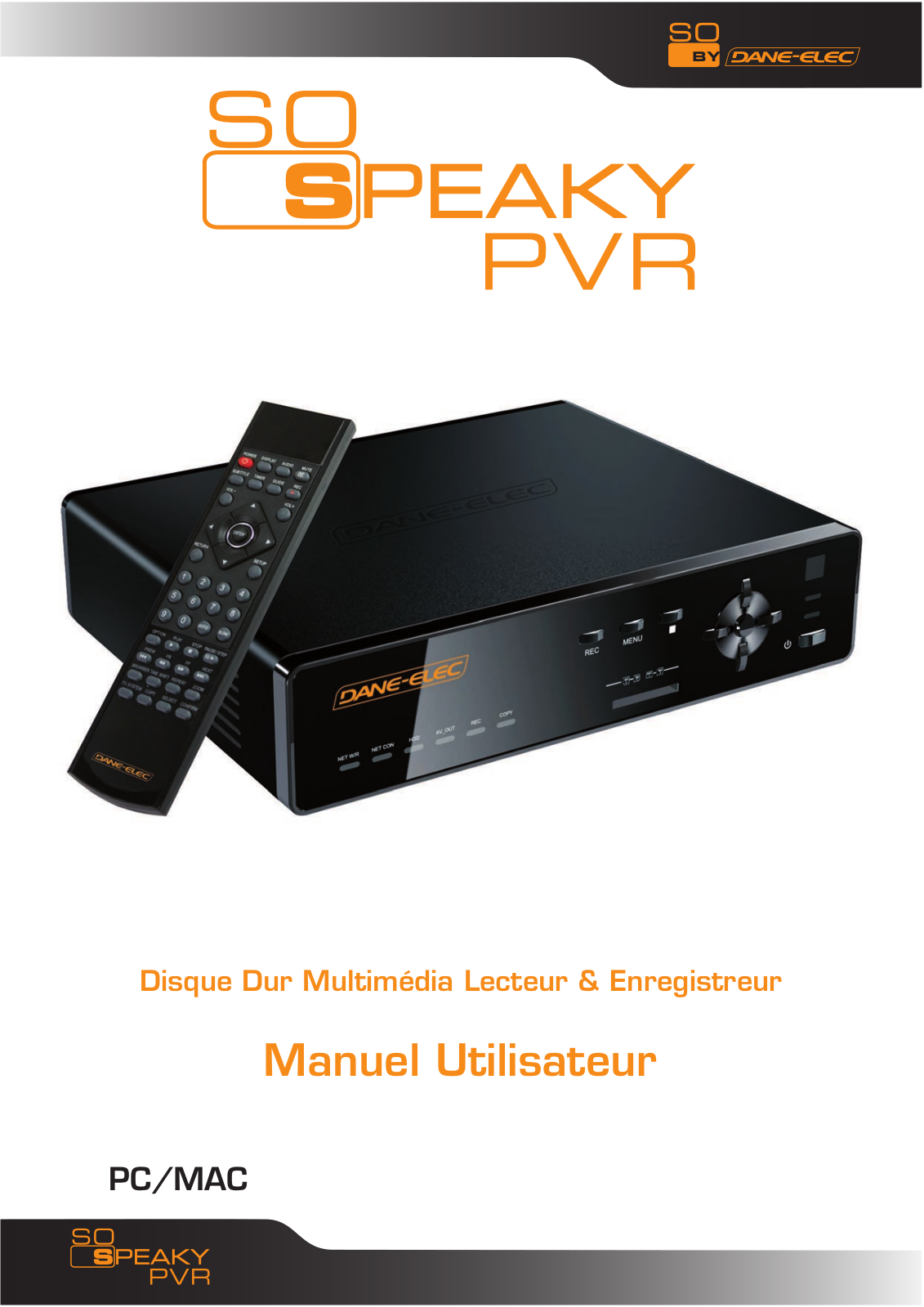 DANE-ELEC So Speaky PVR 1 To User Manual