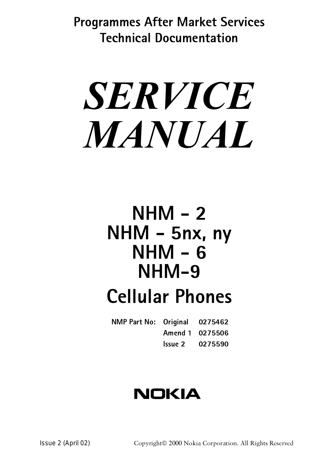 Nokia 3310, 3330, 3410 Service Manual 1 nhm 2