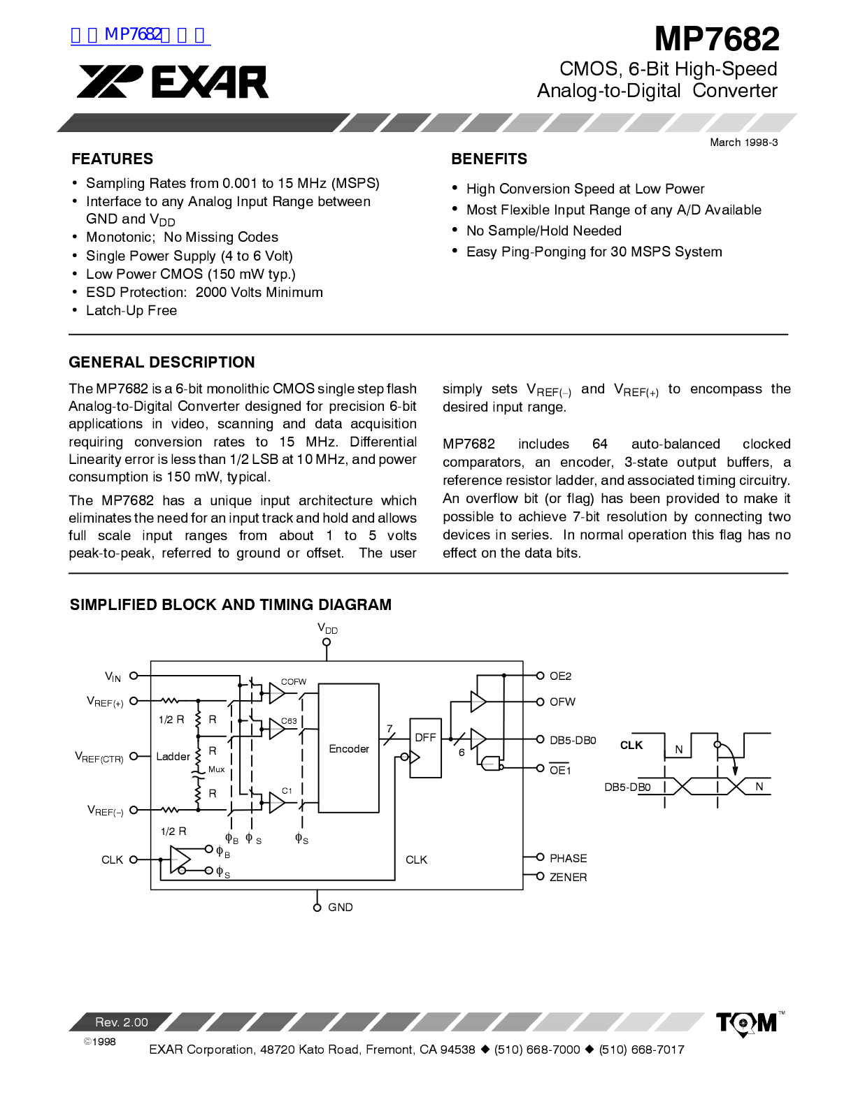 EXAR MP7682 Service Manual